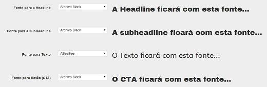 SqueezeWP Escolher Fontes
