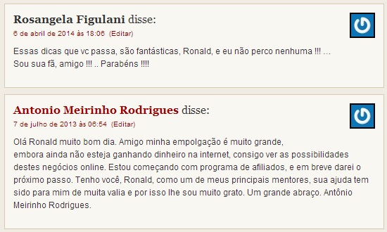 Conselhos e agradecimentos sobre os comentários do blog!